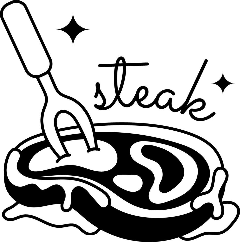 Trendy Steak Concepts vector