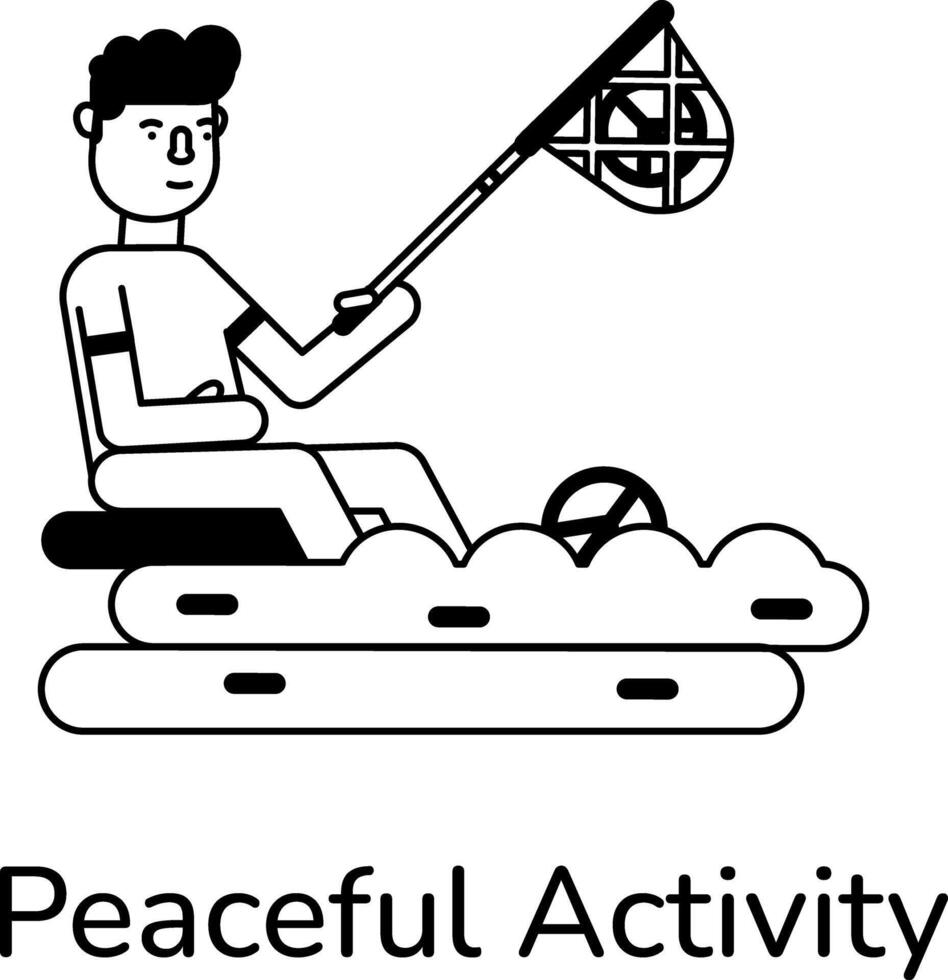 Trendy Peaceful Activity vector