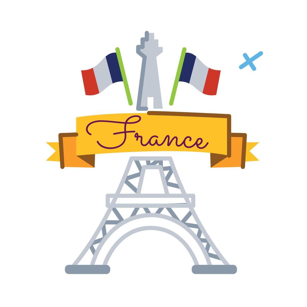 Trendy France Day vector