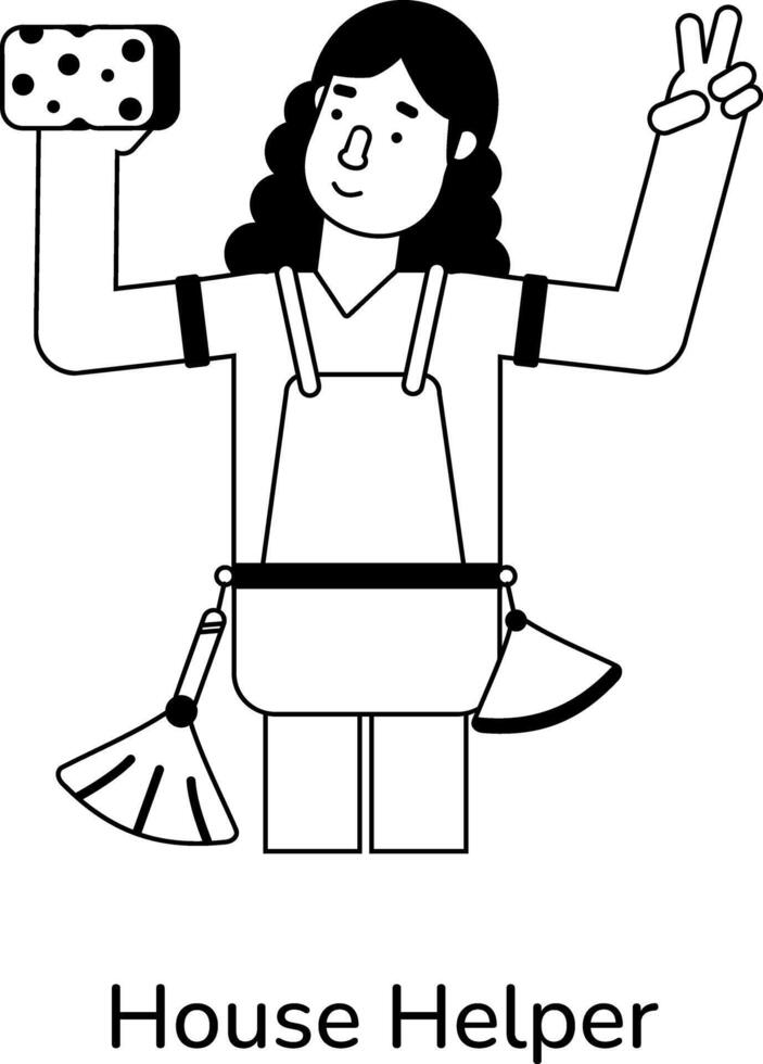 Trendy House Helper vector