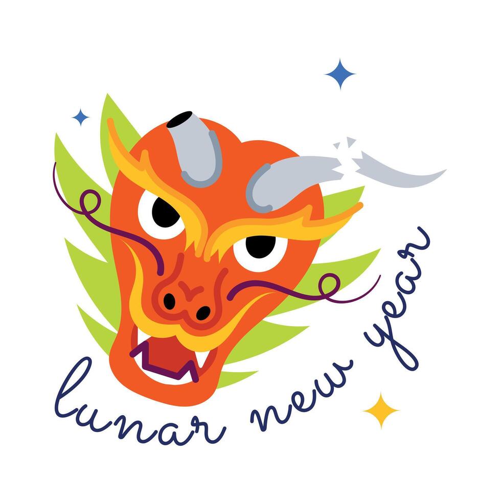 Trendy Lunar New Year vector