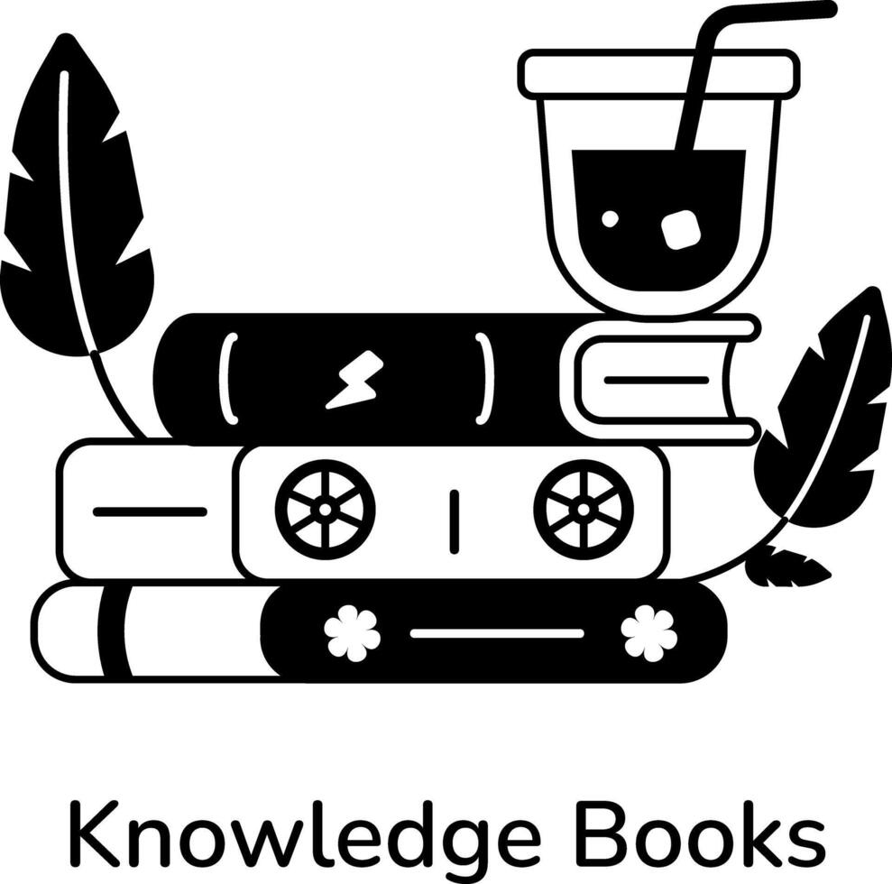 Trendy Knowledge Books vector