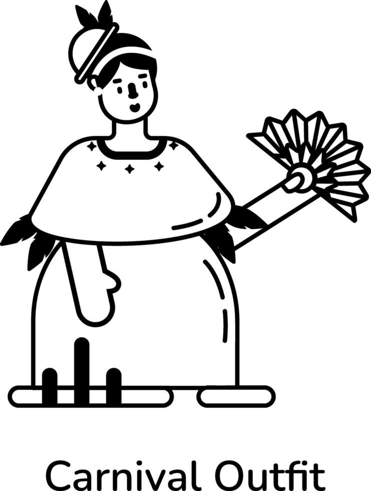 Trendy Carnival Outfit vector
