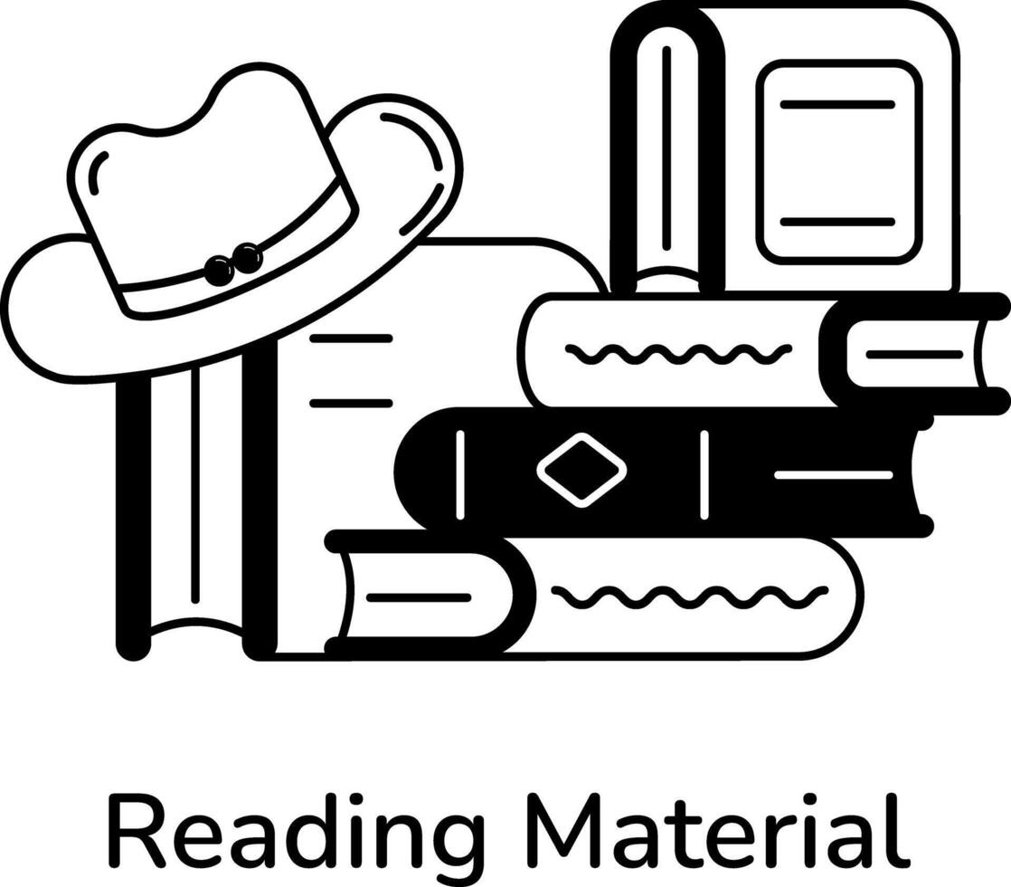 Trendy Reading Material vector