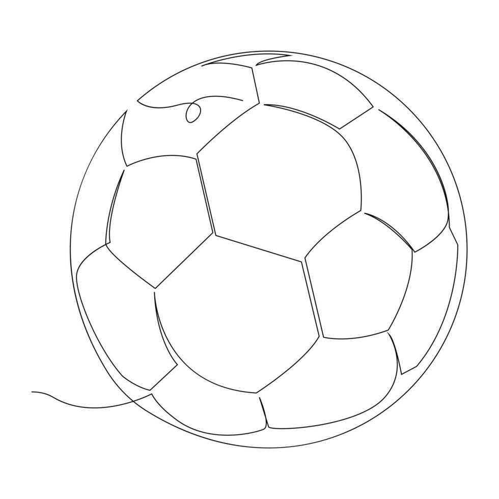 Football Continuous one line drawing illustration art vector design