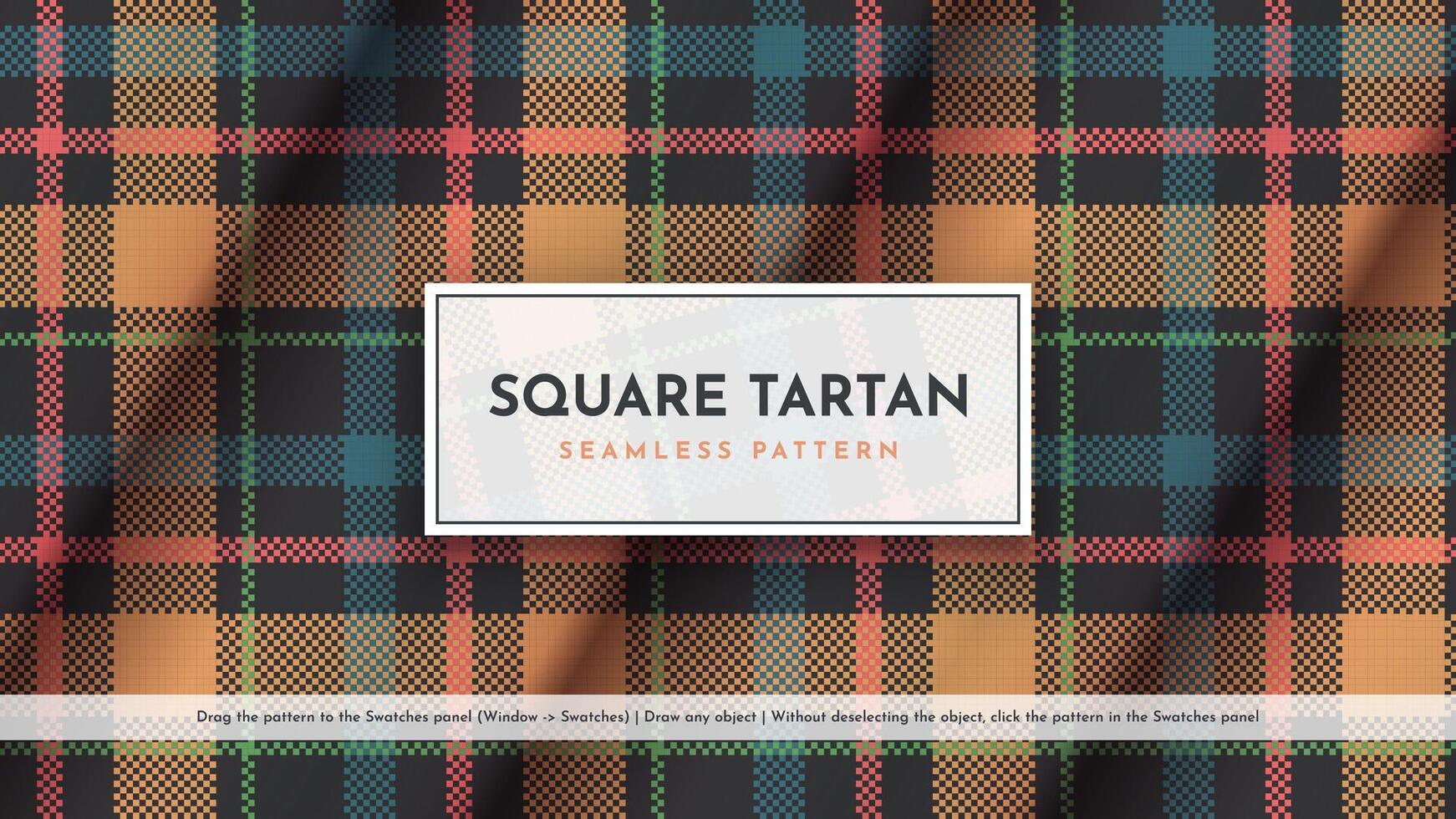 Seamless Square Tartan Pattern. Traditional Scottish Texture. Fashionable Fabric. Textile Background vector