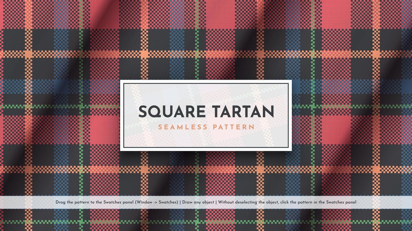 Seamless Square Tartan Pattern. Traditional Scottish Texture. Fashionable Fabric. Textile Background vector