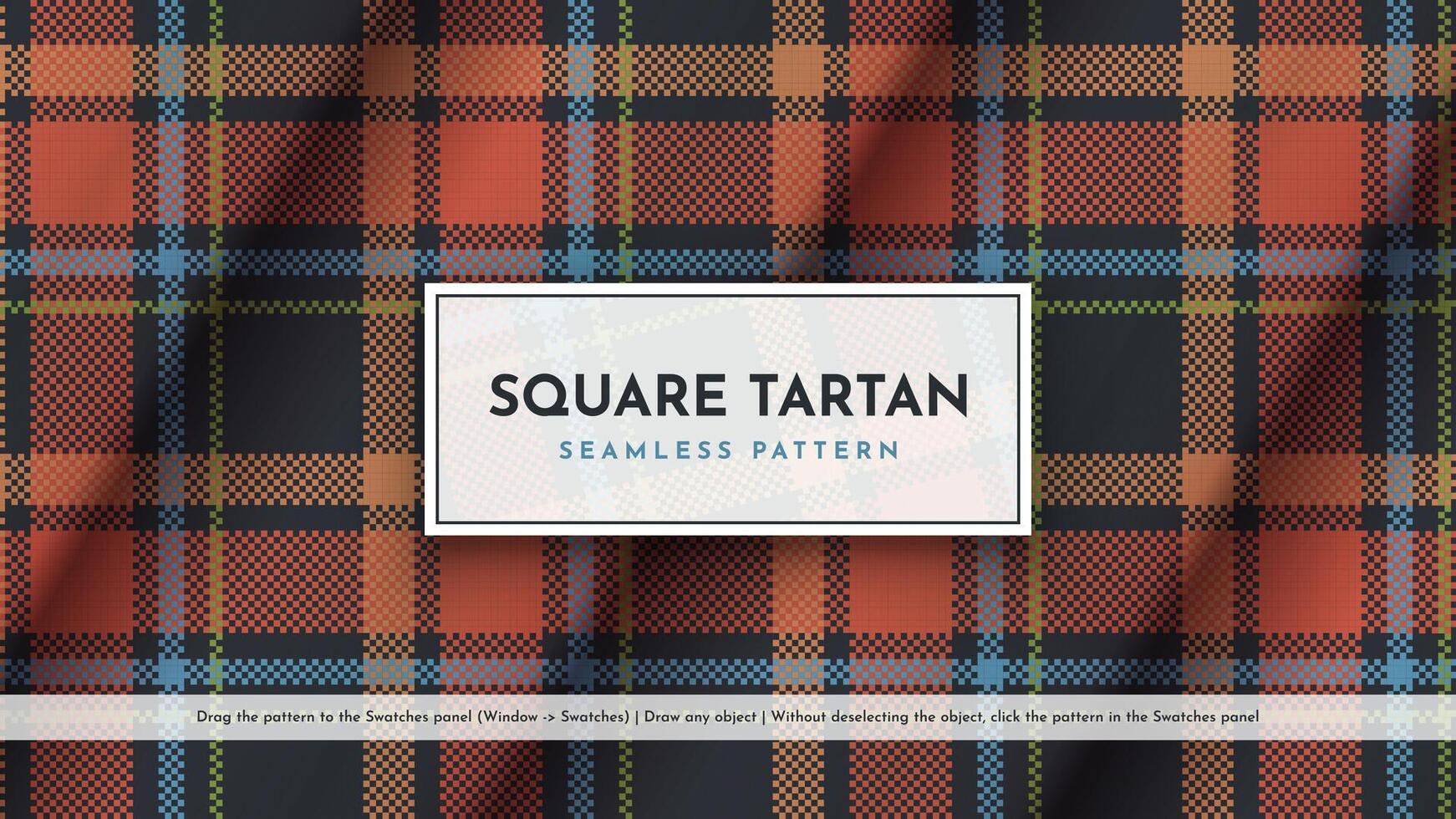 Seamless Square Tartan Pattern. Traditional Scottish Texture. Fashionable Fabric. Textile Background vector