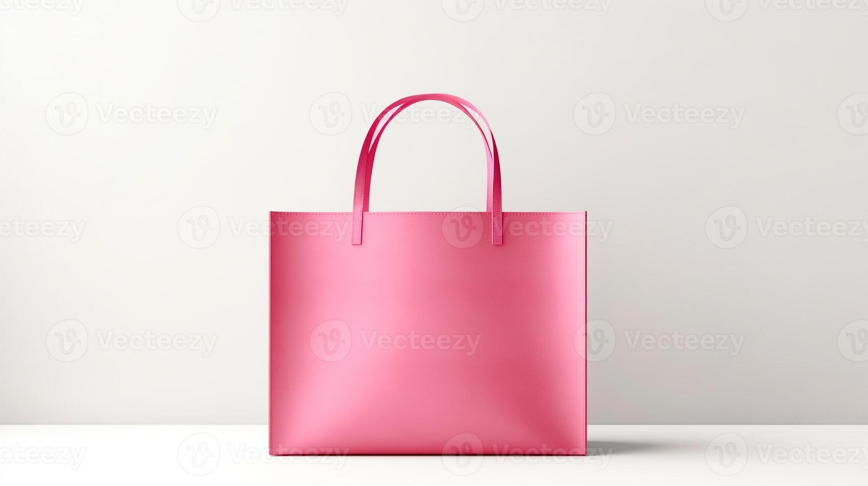 AI generated Pink Tote Bag isolated on white background with copy space for advertisement. AI Generated photo