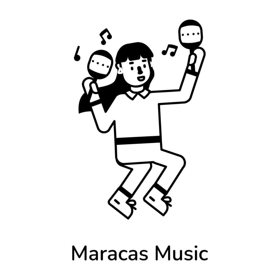 Trendy Maracas Music vector