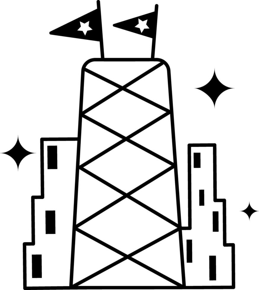 Trendy Willis Tower vector