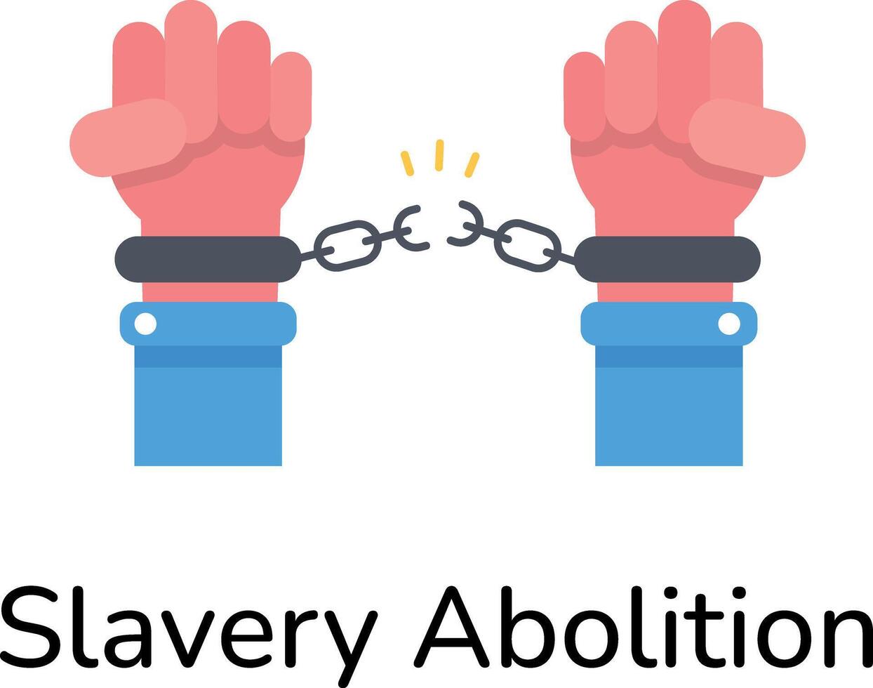 Trendy Slavery Abolition vector