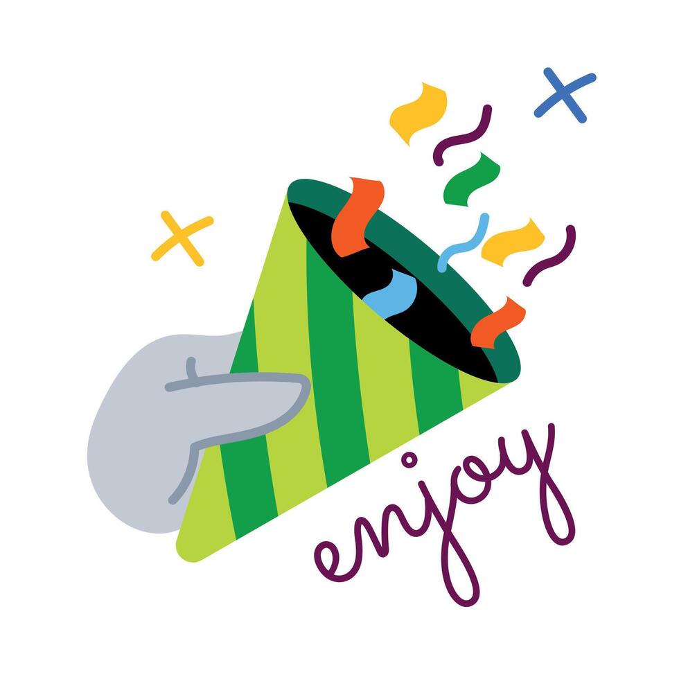 Trendy Enjoy Party vector