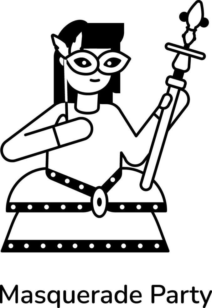 Trendy Masquerade Party vector