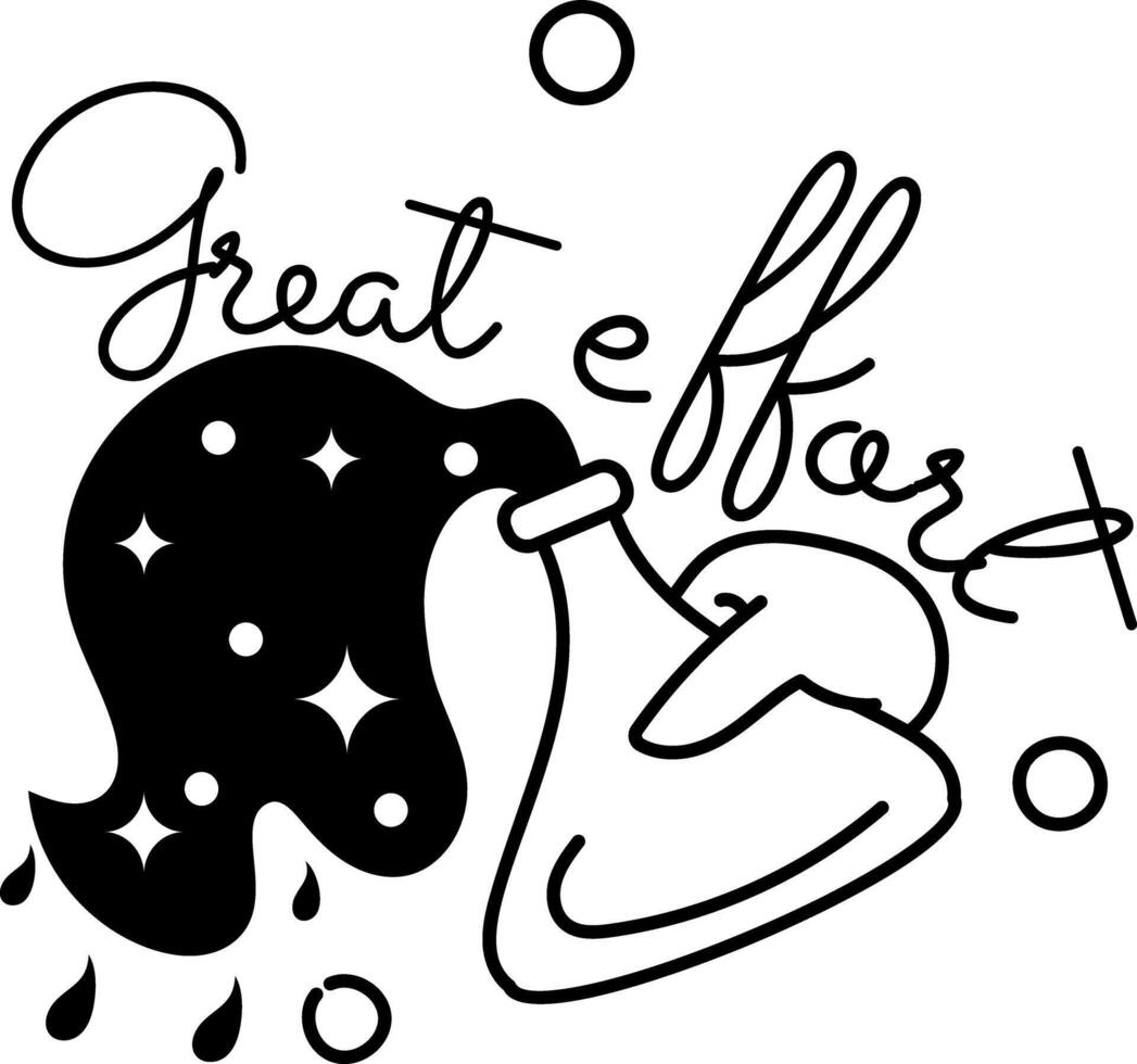 Trendy Great Effort vector