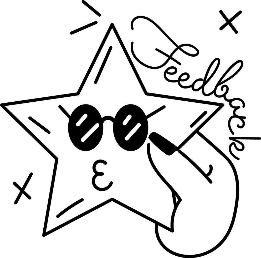 Trendy Feedback Star vector
