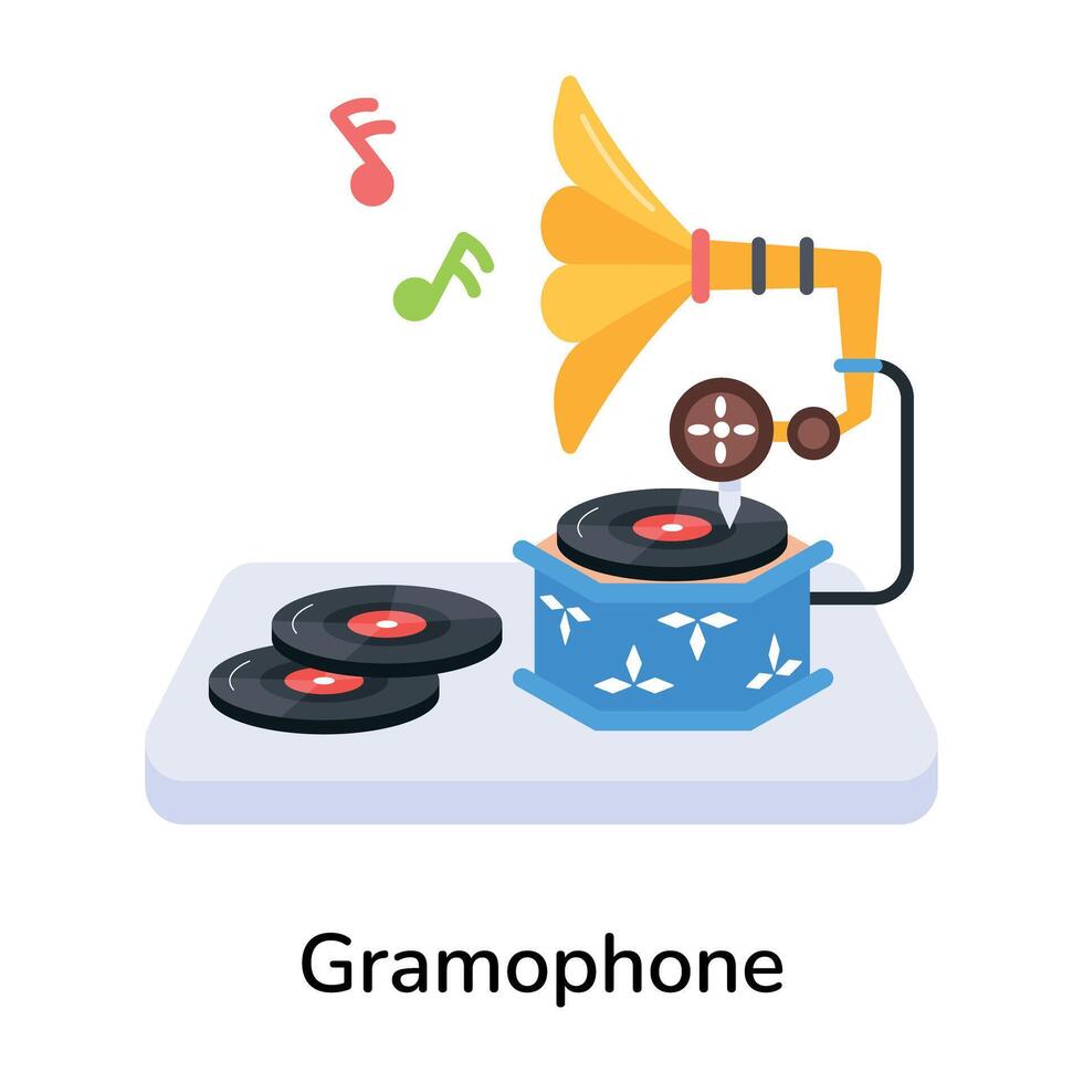Trendy Gramophone Concepts vector