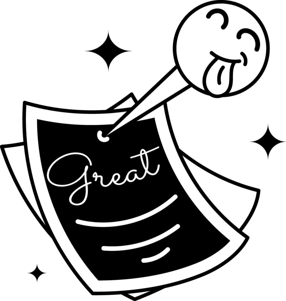 Trendy Great Work vector
