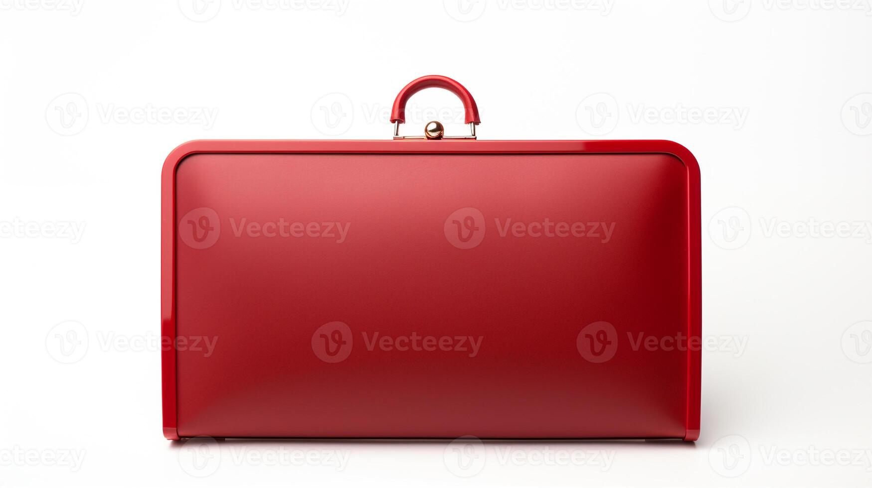 AI generated Red Frame Clutch Bag isolated on white background with copy space for advertisement. AI Generated photo