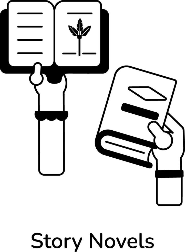 Trendy Story Novels vector