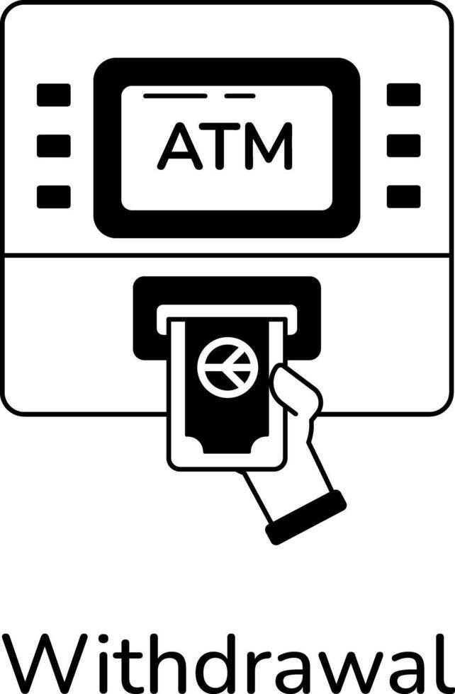 Trendy Withdrawal Concepts vector