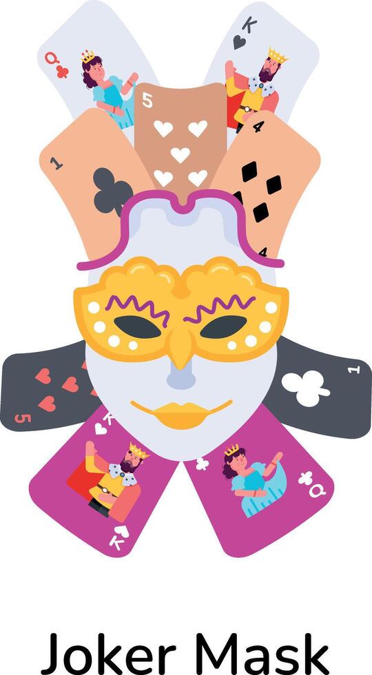 Trendy Joker Mask vector