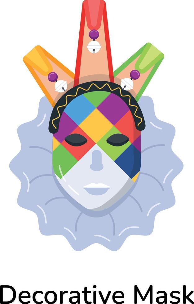 Trendy Decorative Mask vector