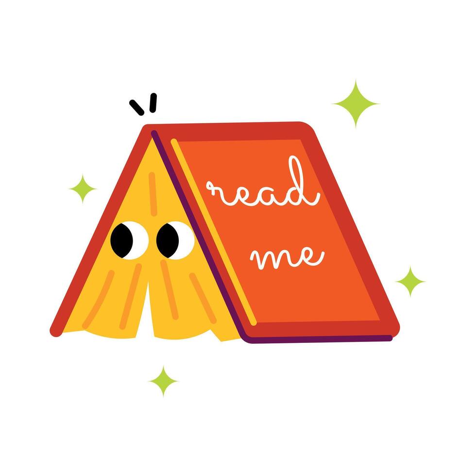 Trendy Reading Book vector