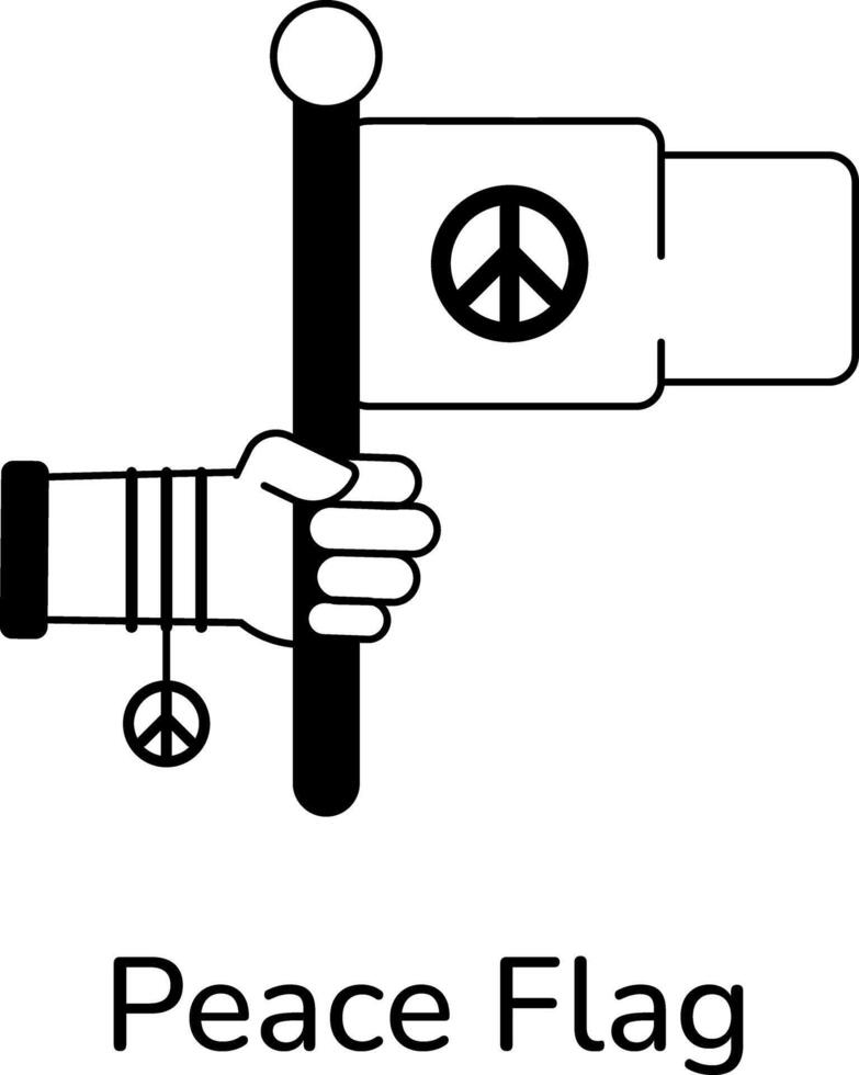 Trendy Peace Flag vector