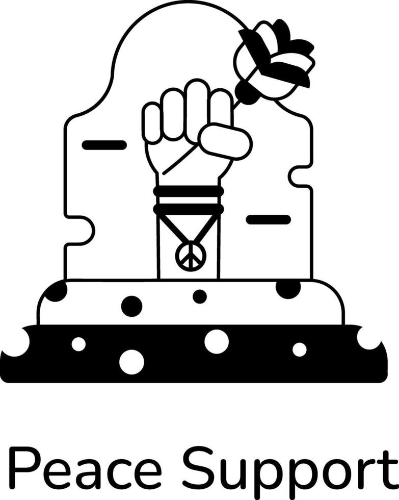 Trendy Peace Support vector
