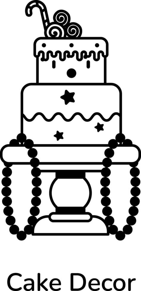 Trendy Cake Decor vector