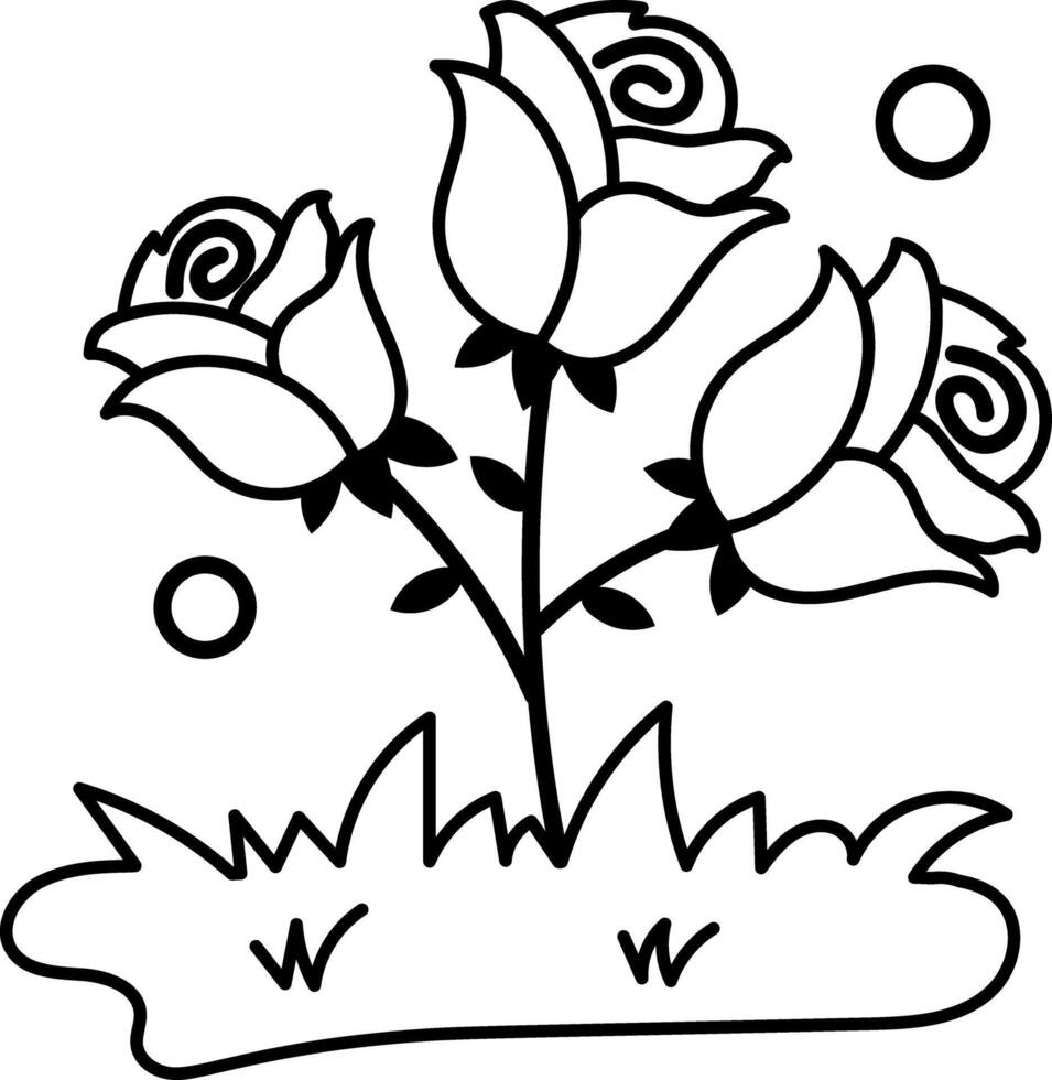 Trendy Growing Roses vector