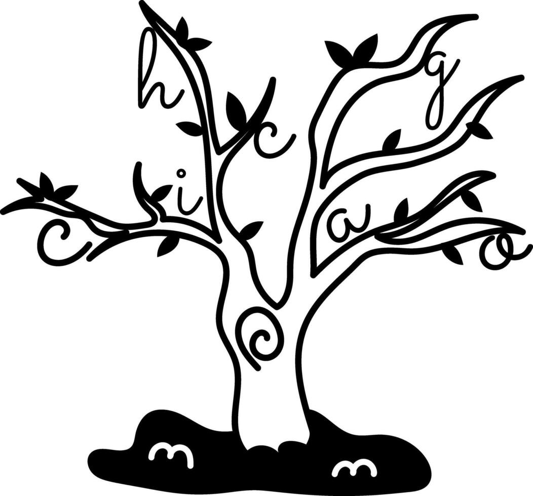 Trendy Growing Tree vector