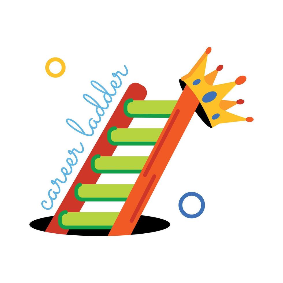Trendy Career Ladder vector