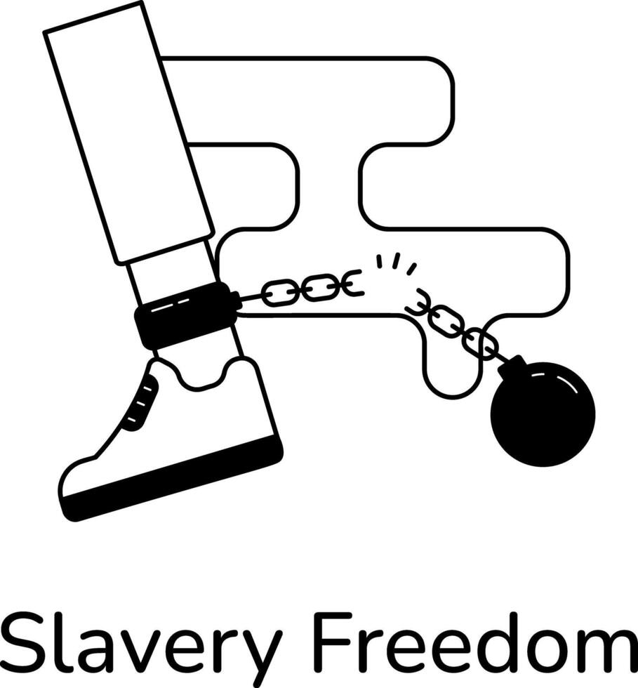 Trendy Slavery Freedom vector