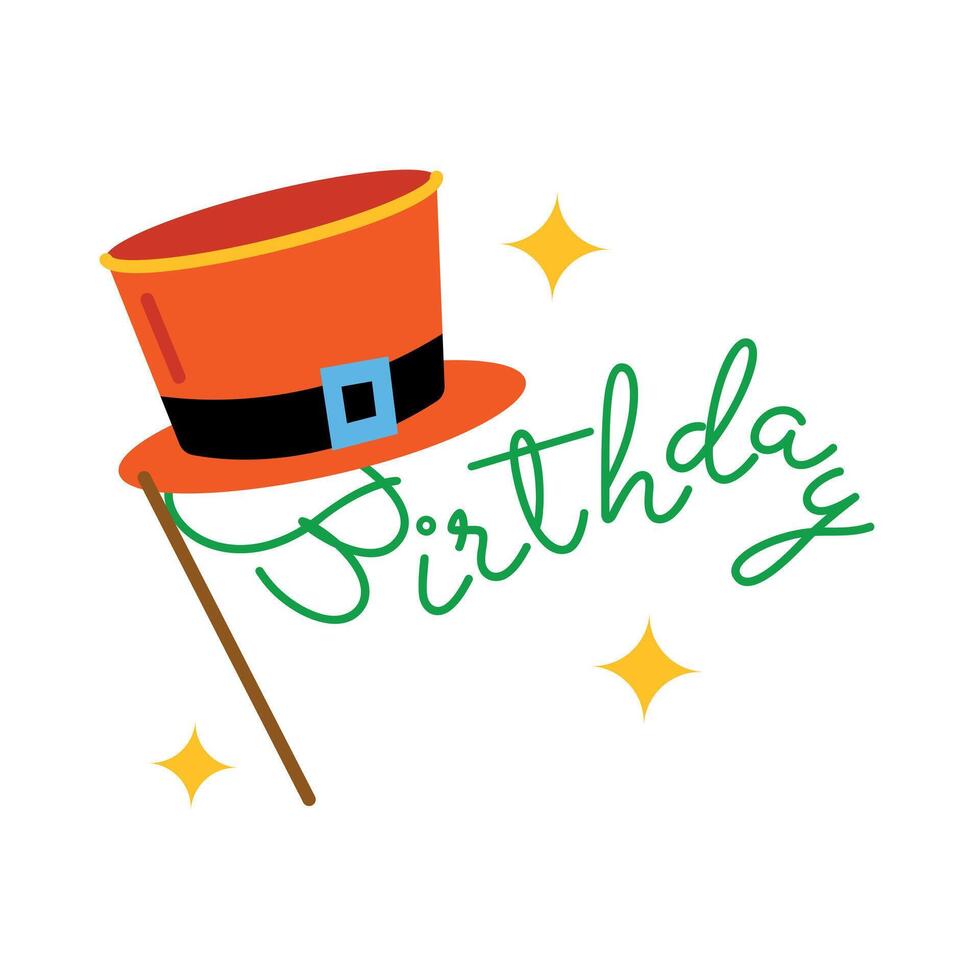 Trendy Birthday Hat vector