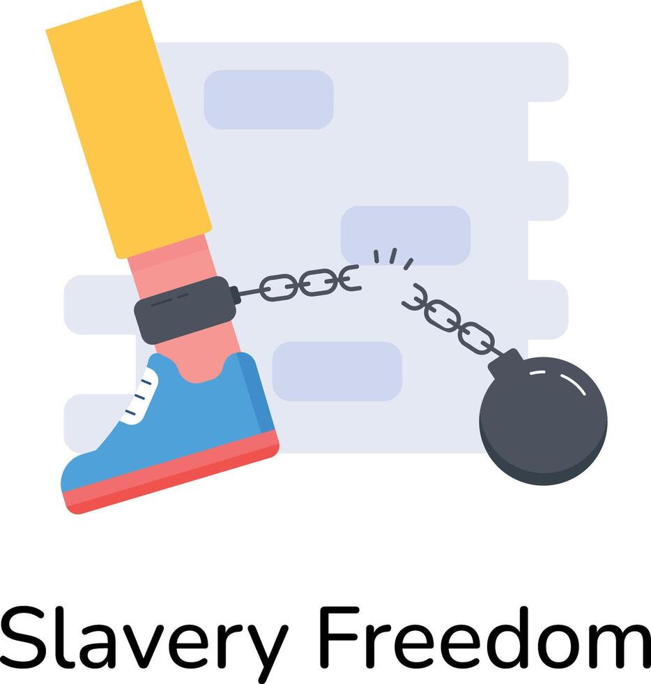 Trendy Slavery Freedom vector