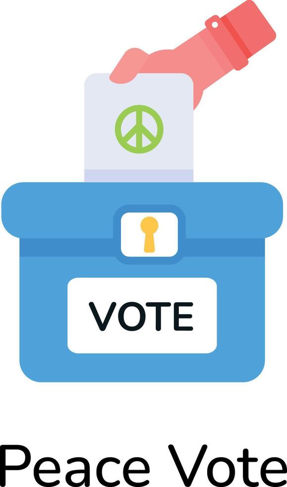 Trendy Peace Vote vector