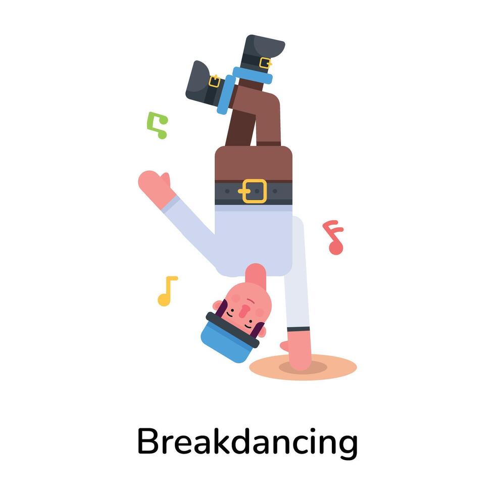 Trendy Breakdancing Concepts vector