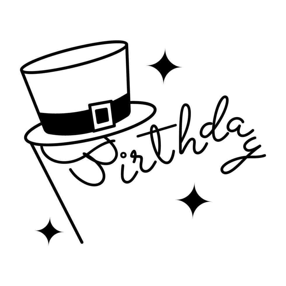 Trendy Birthday Hat vector