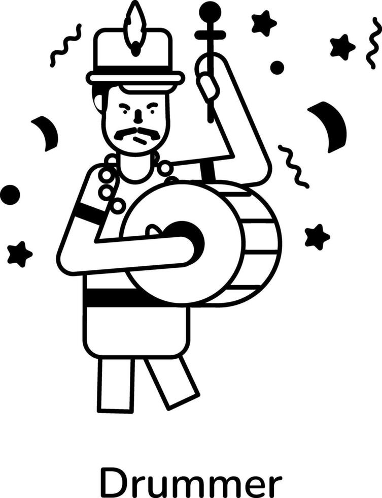 Trendy Drummer Concepts vector