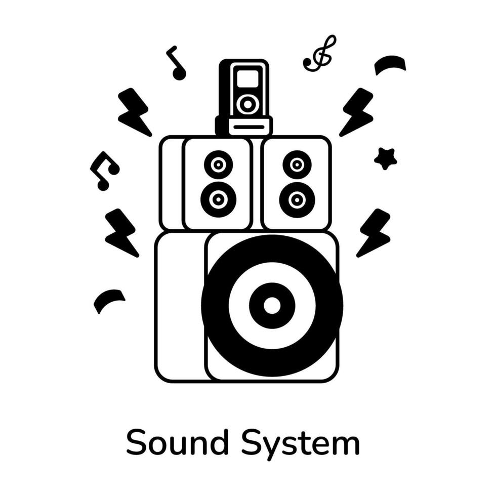 sistema de sonido de moda vector