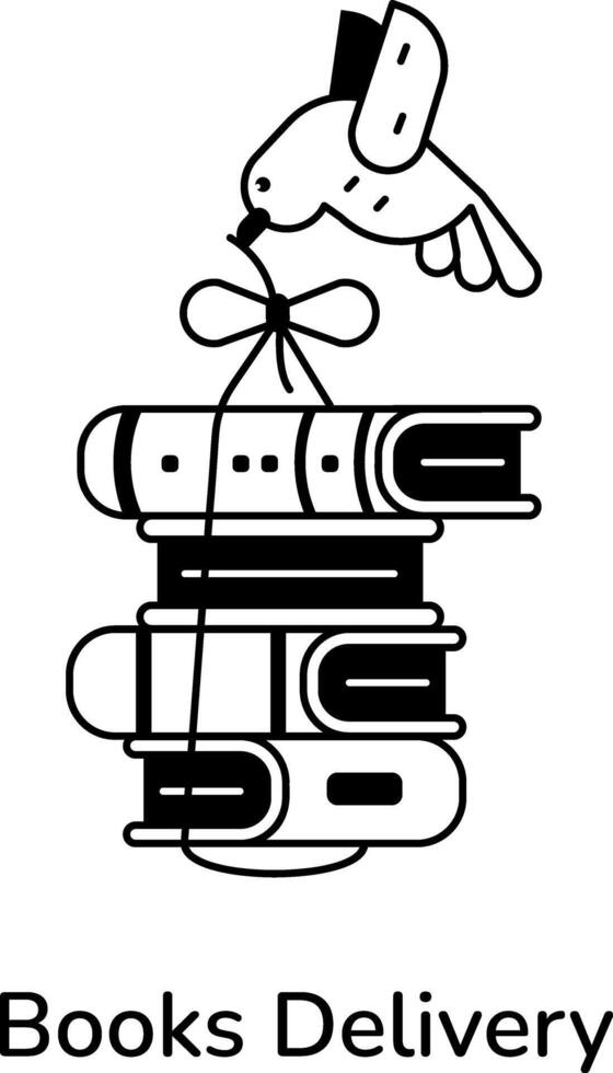 Trendy Books Delivery vector