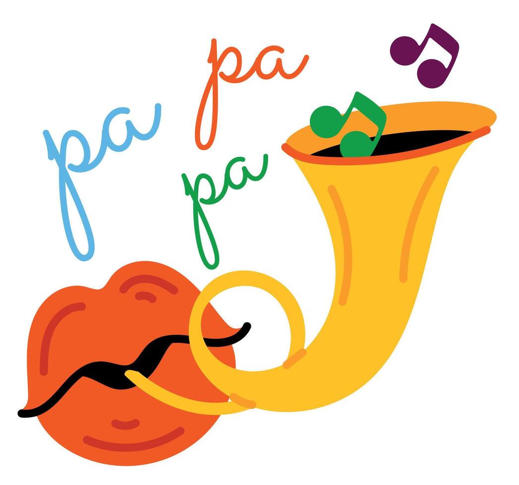 Trendy Tuba Music vector