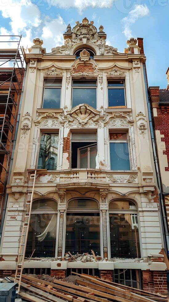 AI generated Building facade renovation photo