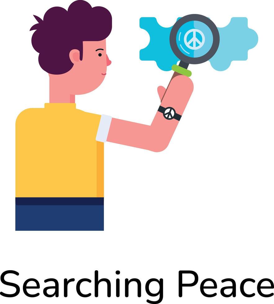 Trendy Searching Peace vector