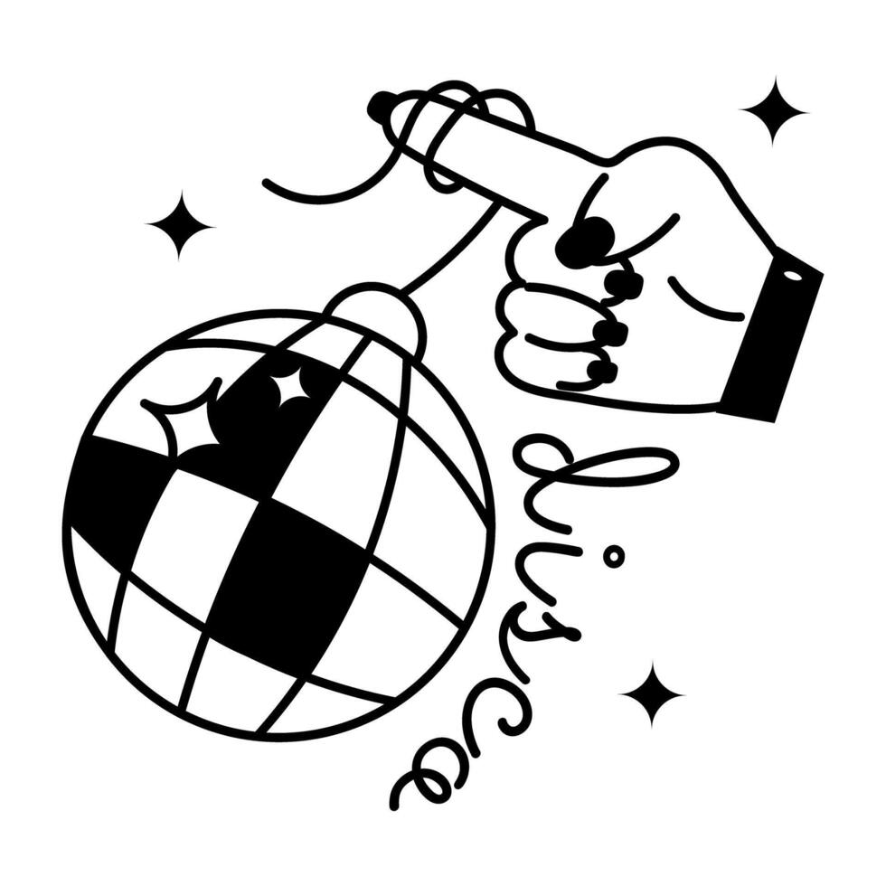 Trendy Disco Ball vector