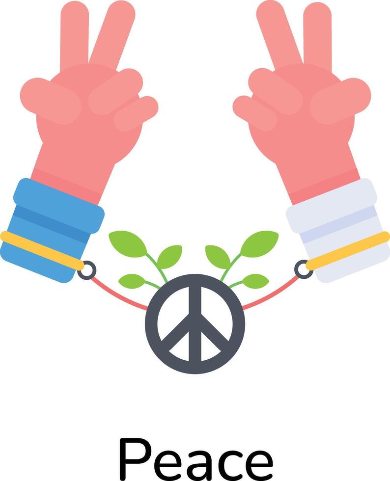 Trendy Peace Concepts vector