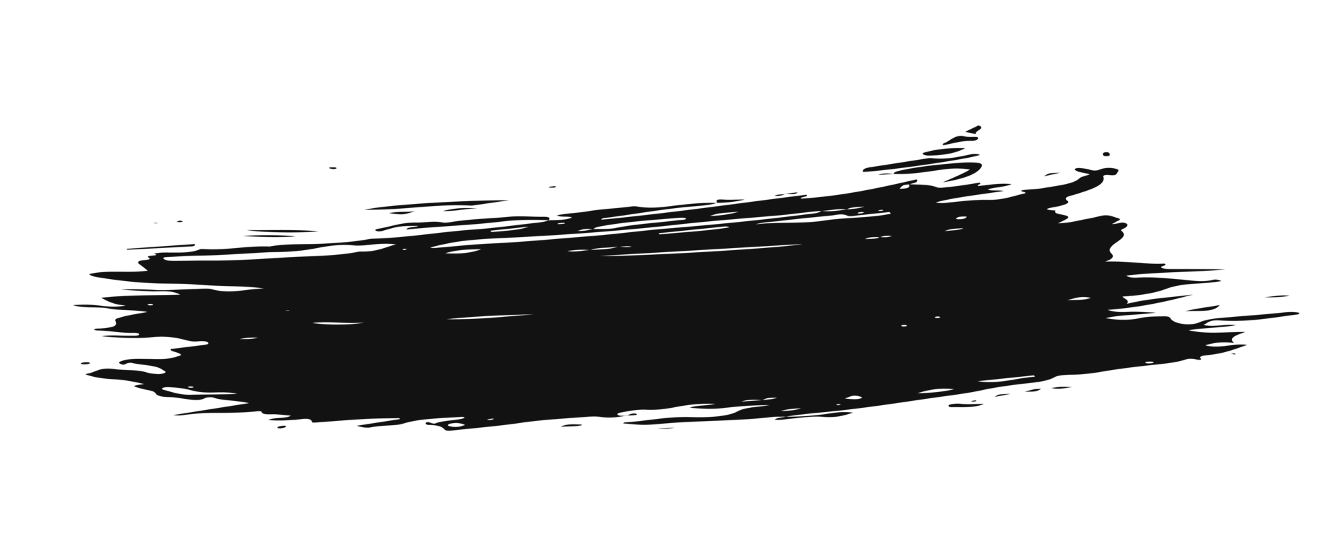 black staine brush, grunge banner, hand drawn splash. Grunge badge brush, hand drawn black png