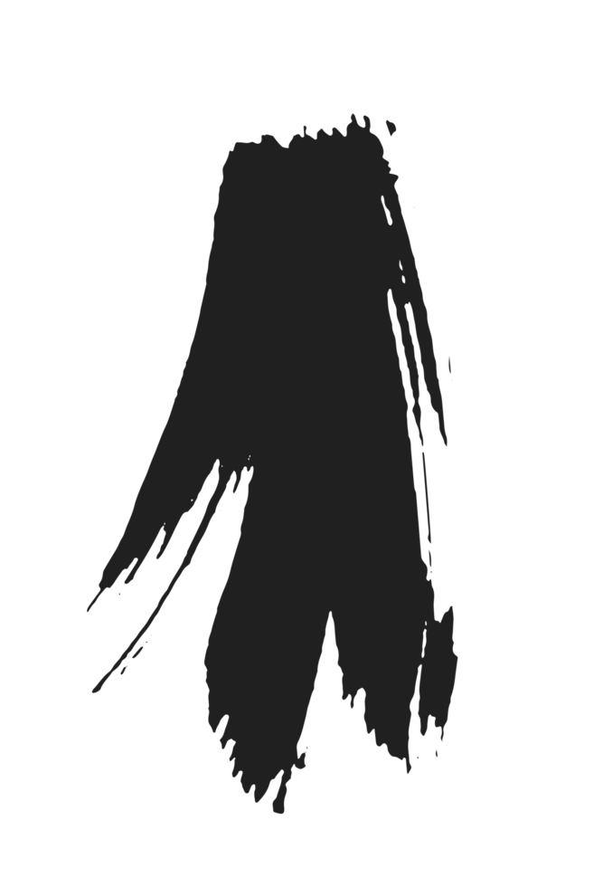 black staine brush, grunge banner, hand drawn splash. Grunge badge brush, hand drawn black png